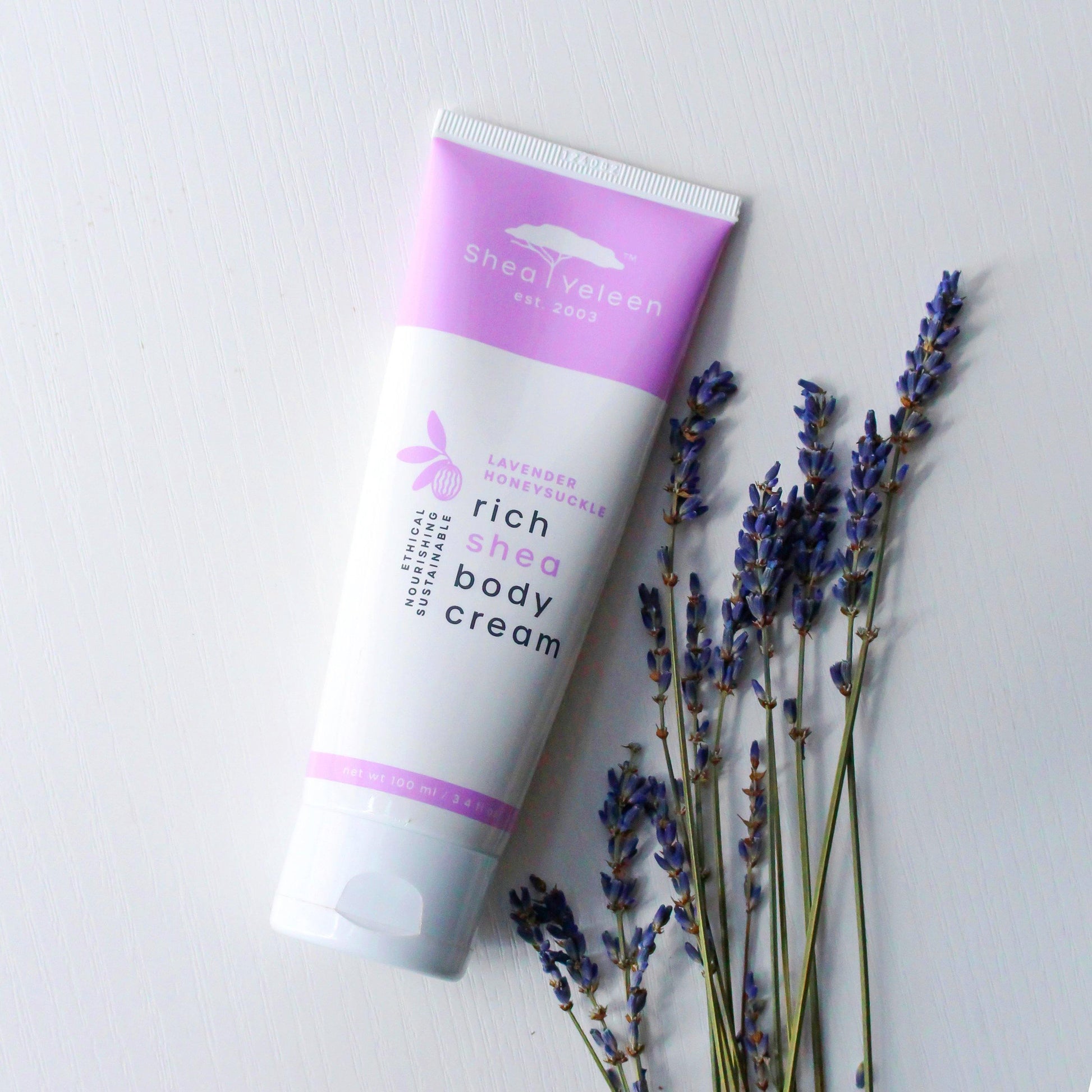 3.4 oz Lavender Honeysuckle Body Cream - SheaYeleen