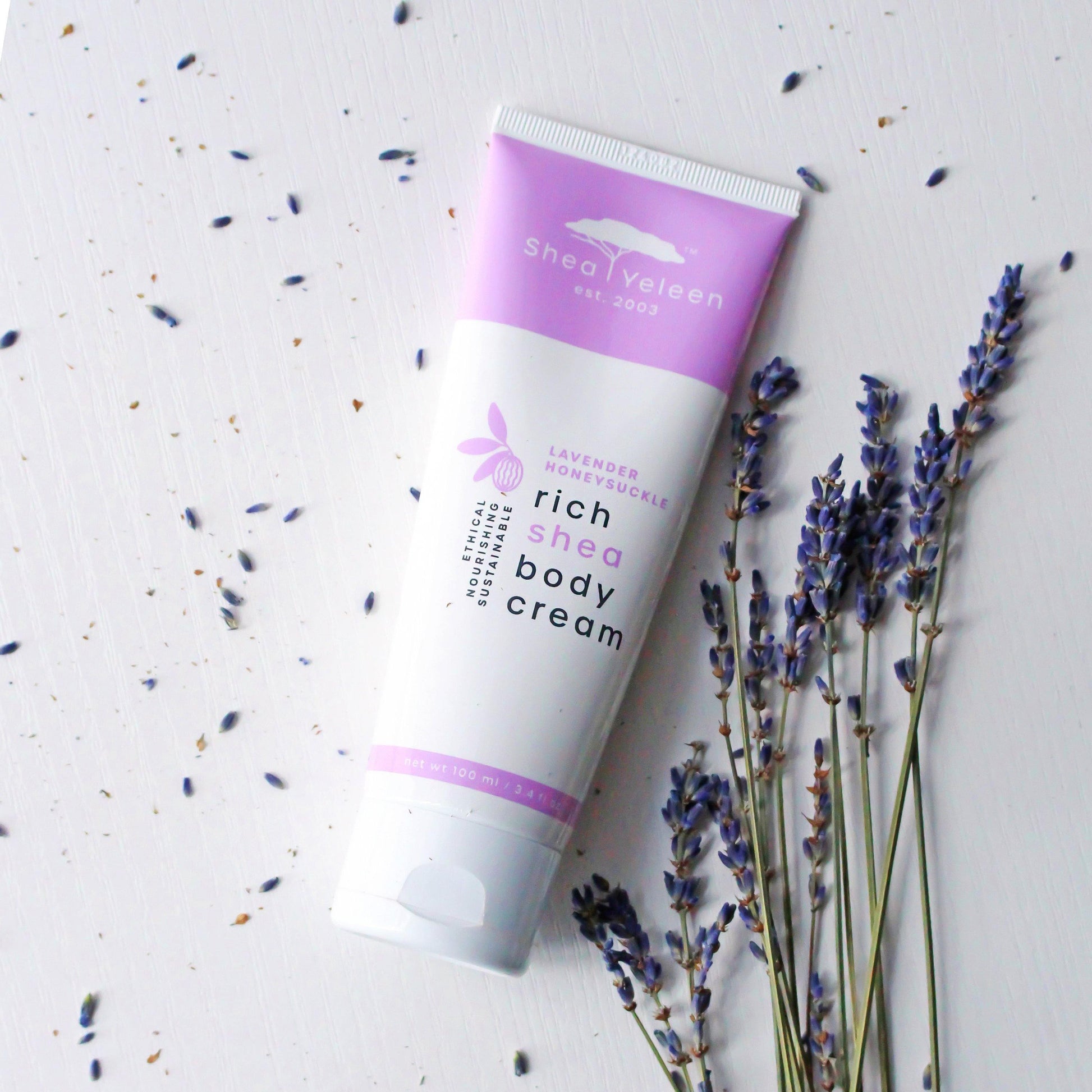 3.4 oz Lavender Honeysuckle Body Cream - SheaYeleen